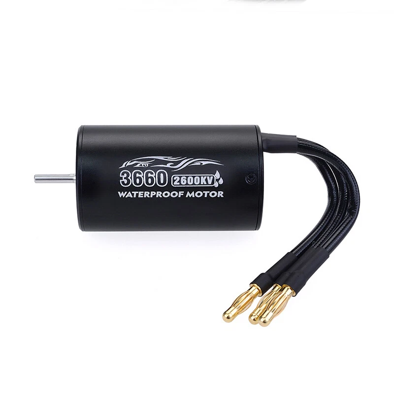 Motor impermeable sin sensores sin escobillas 3660 2600KV 3,175 mm para coche todoterreno 1/8RC Foto 3 de 4