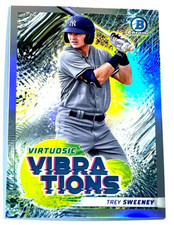 2022 Bowman Chrome Baseball #VV-3 Trey Sweeney Virtuosic Vibrations Refractor