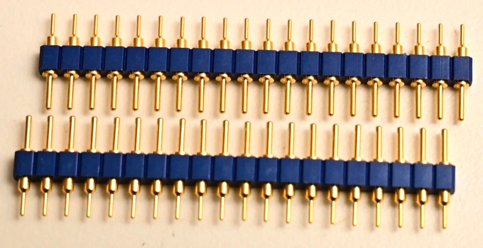 Lot of 50 Headers 20-Pin 0.1" Premium Gold Plated Machined 0.26 lb Vertical Post - Image 2 of 3