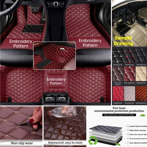 For Mitsubishi All Models Luxury Car Floor Mats Waterproof Custom Liner Carpets - Picture 6 of 34