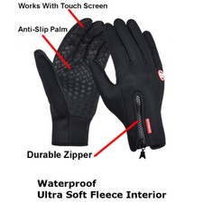 Neoprene Touch Screen Waterproof Motorcycle Cruiser MX Winter Gloves M L XL