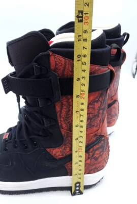 Nike Zoom Force 1 Snowboard Boots Black/Dragon Red Sz 6.5 US/39