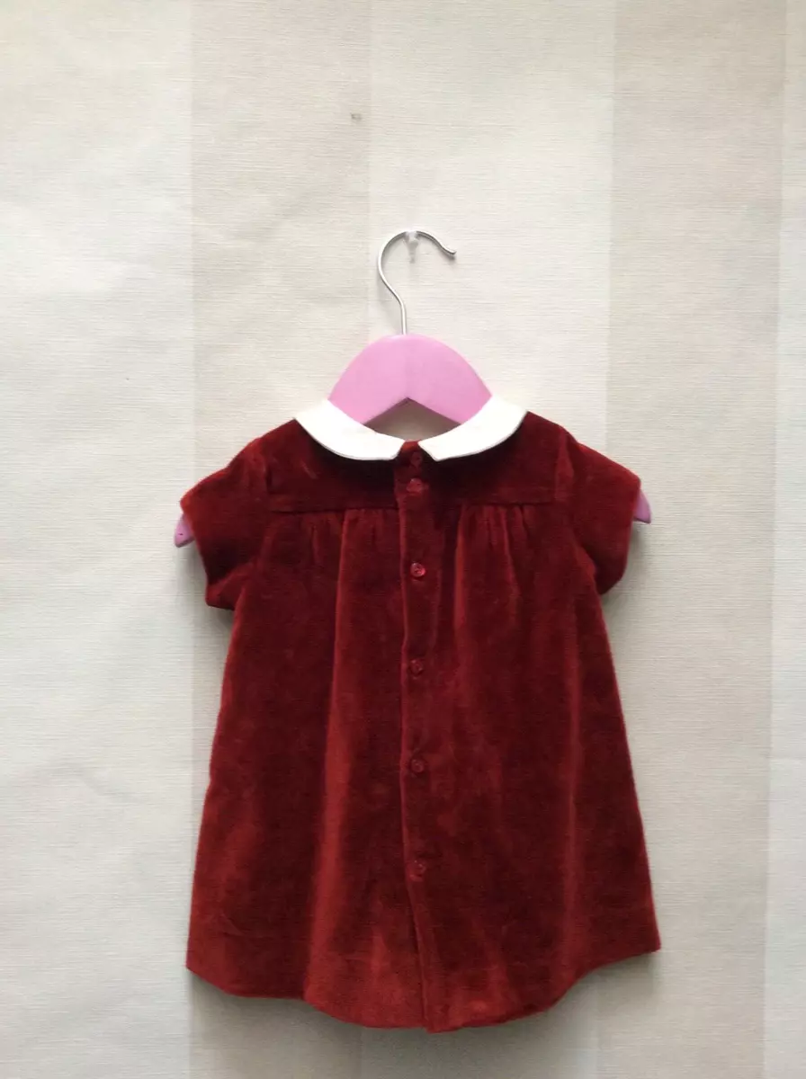 Baby girl hotsell red velvet dress