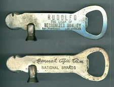 2 Rudolfo Cigars & General Cigar Company, SF, Cigar Cutter & Bottle Openers  