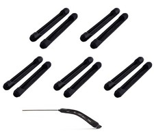 5 Pair 10Pc Black Soft Silicone Eyeglasses Temple Tip Sleeve Retainer Sunglasses