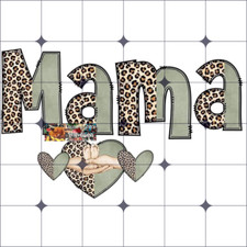 Sublimation Print Mama Animal Print Ready to Press Heat Transfer