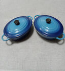 Colorz Tabletops Unlimited 2 Single Serving Blue Dutch Ovens Set Casserole Bowls