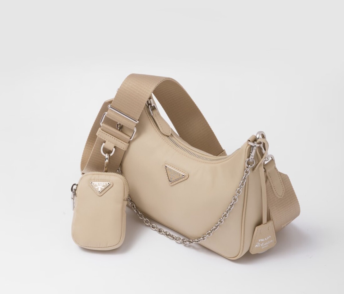 NEW Prada Re-Edition 2005 Re-Nylon Bag Blush / Beige | eBay