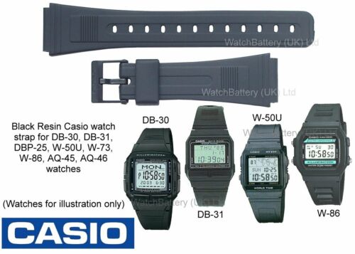 Casio Watch Strap Band AQ45 AQ46 DB-30 DB31 DBA-80 FB-52W W-50U W-73 W86 - Picture 4 of 6
