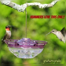 ASPECTS 434 HUMMZINGER HUMMBLOSSOM CUTEST HUMMINGBIRD Feeder PLUM  4 oz USA MADE