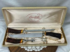 Everbrite Stainless Carving Knife Set Vintage MCM Sheffield England