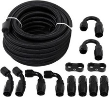 8an Cpe Braided Nylon Fuel Line Kit Fuel Hose End Fittings For Oil Race Gas 8an Cpe Braided Nylon Fuel Line Kit Fuel Hose End Fittings For Oil Race Gas