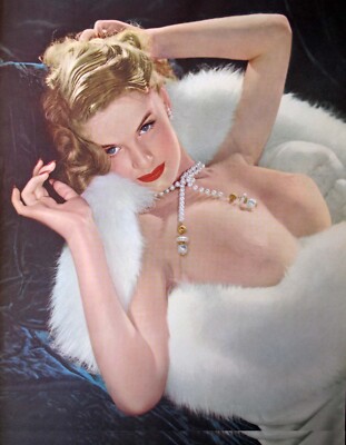 SALE ROMANCE VINTAGE PEARLS 20  BURLESQUE Pinup Art Figure print Pin-up 40s MCM