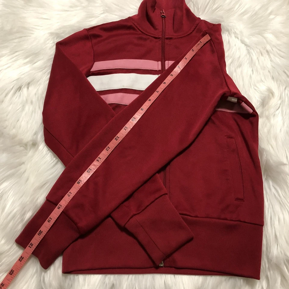 Aeropostale Sudadera Chaqueta Roja Cremallera Completa Atletismo Universitario Informal Talla XS Foto 4 de 4