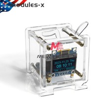 ESP8266 DIY Electronic Kit OLED Display Mini Clock Case Soldering Project U-S-A