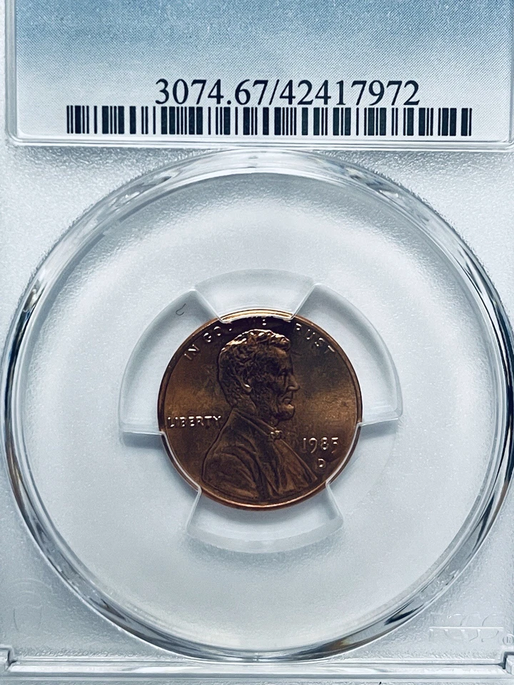 1985-D Lincoln Memorial Reverse Cent PCGS MS67RD - Image 3 of 4