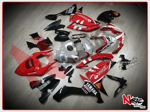 Kit Carena Completa ABS Verniciata Yamaha YZF R1 2007 2008 Replica Santander SBK - Imagen 3 de 7