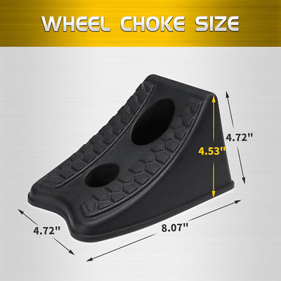 Wheel Chocks for Travel Trailers, 1 Pair Non Slip Black Wheel Wedge ...