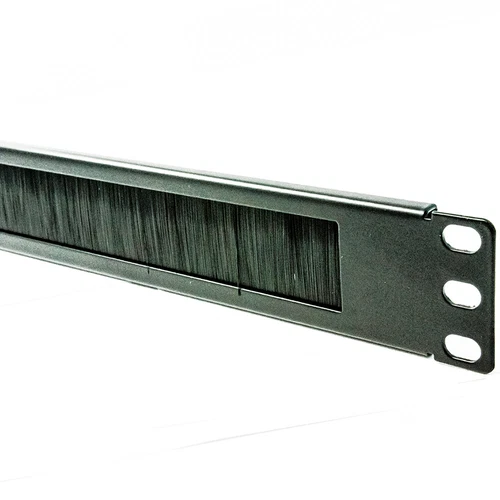 Cable Management 1U With Black Brush for Data Cabinet 19 inch Universal Panel