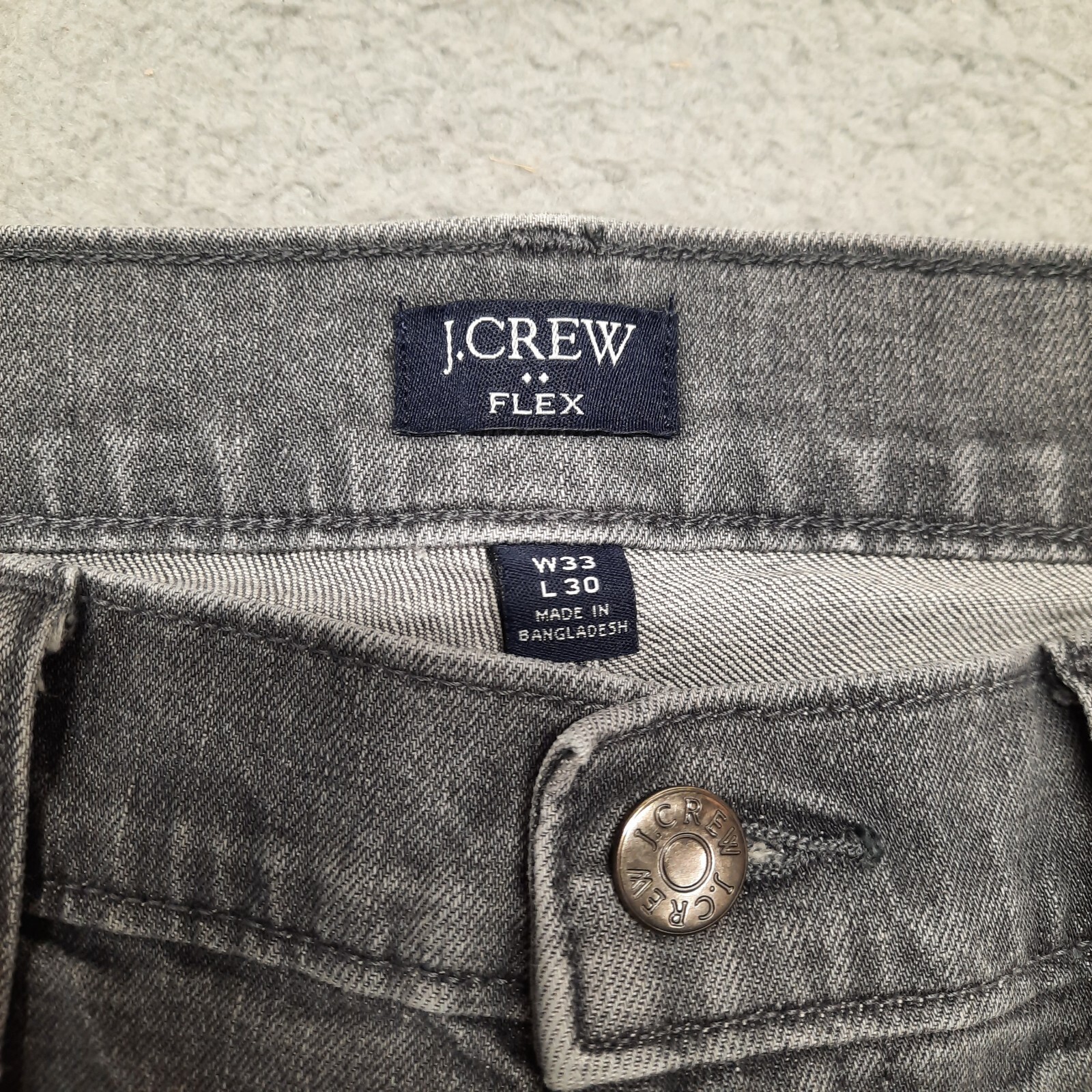 J. Crew Mens Jeans Size 33 Flex Slim Fit Tapered Leg Stretch Denim Grey 33x30 eBay