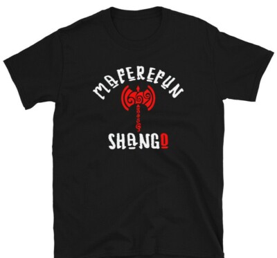 Shango Santeria Papa Chango T shirt Yoruba Ifa Religion Xango Orisha Goddess 