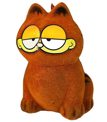 Vintage Garfield Cat Christmas ornament ￼ Flocked felt