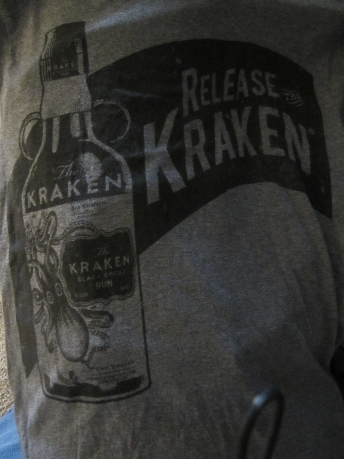 KRAKEN BLACK SPICED RUM RELEASE THE KRAKEN TSHIRT… Gem