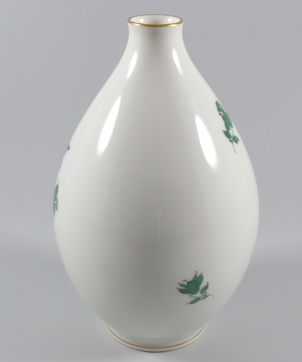 PORZELLAN VASE - AUGARTEN WIEN - Maria Theresia Grüne Rose