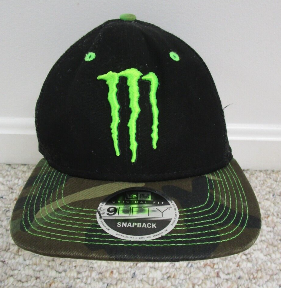 NASCAR New Era 9Fifty KB41 Monster Energy Embroidered Black Trucker  Snapback Hat