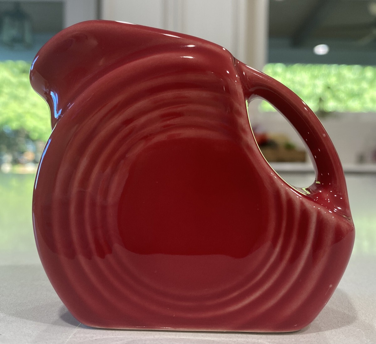 Fiestaware Scarlet Red Mini Disc Pitcher Creamer Homer Laughlin Fiesta Ware
