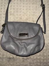 Marc By Marc Jacobs Grey Pebbled Leather Crossbody Bag Classic Q Natasha Purse