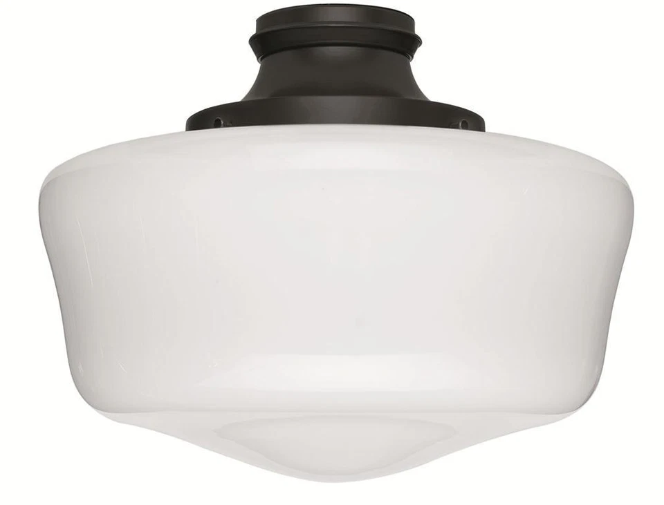 Hunter 12" Original Series Black Schoolhouse Glass Bowl Light Kit 99165