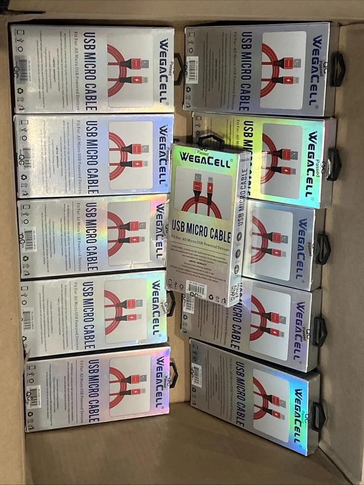 New 5ft WegaCell USB Micro Cable, Fast Charge, Anti Knotted, Each Sold Separate - Image 2 of 3