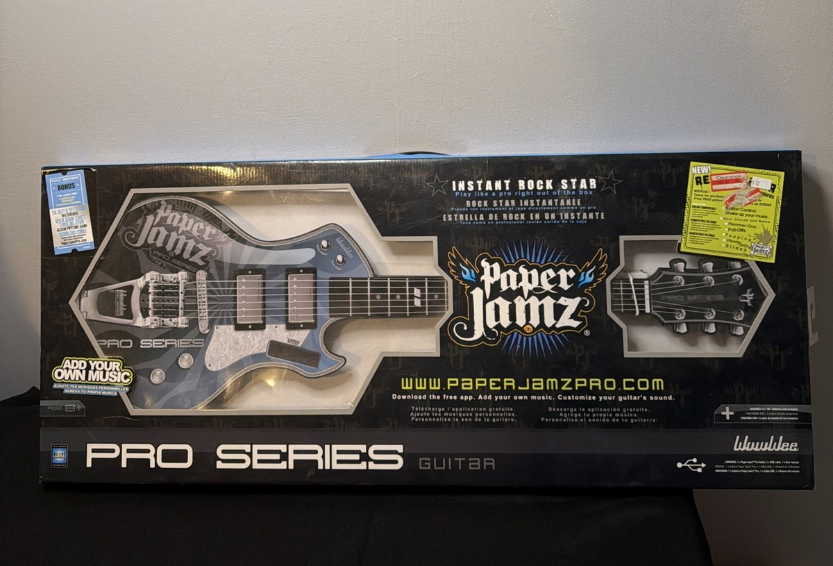 NEW Sealed Paper Jamz Pro Series Guitar( #62882) Instant Rock Star