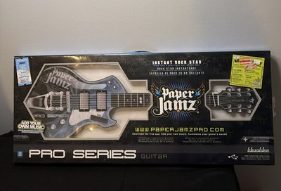 NEW Sealed Paper Jamz Pro Series Guitar( #62882) Instant Rock Star - Blue