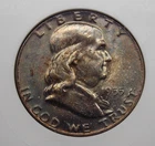 1955 "P" Franklin Half Dollar 50c ANACS MS65 FBL #164 *BUGS BUNNY* Soapbox