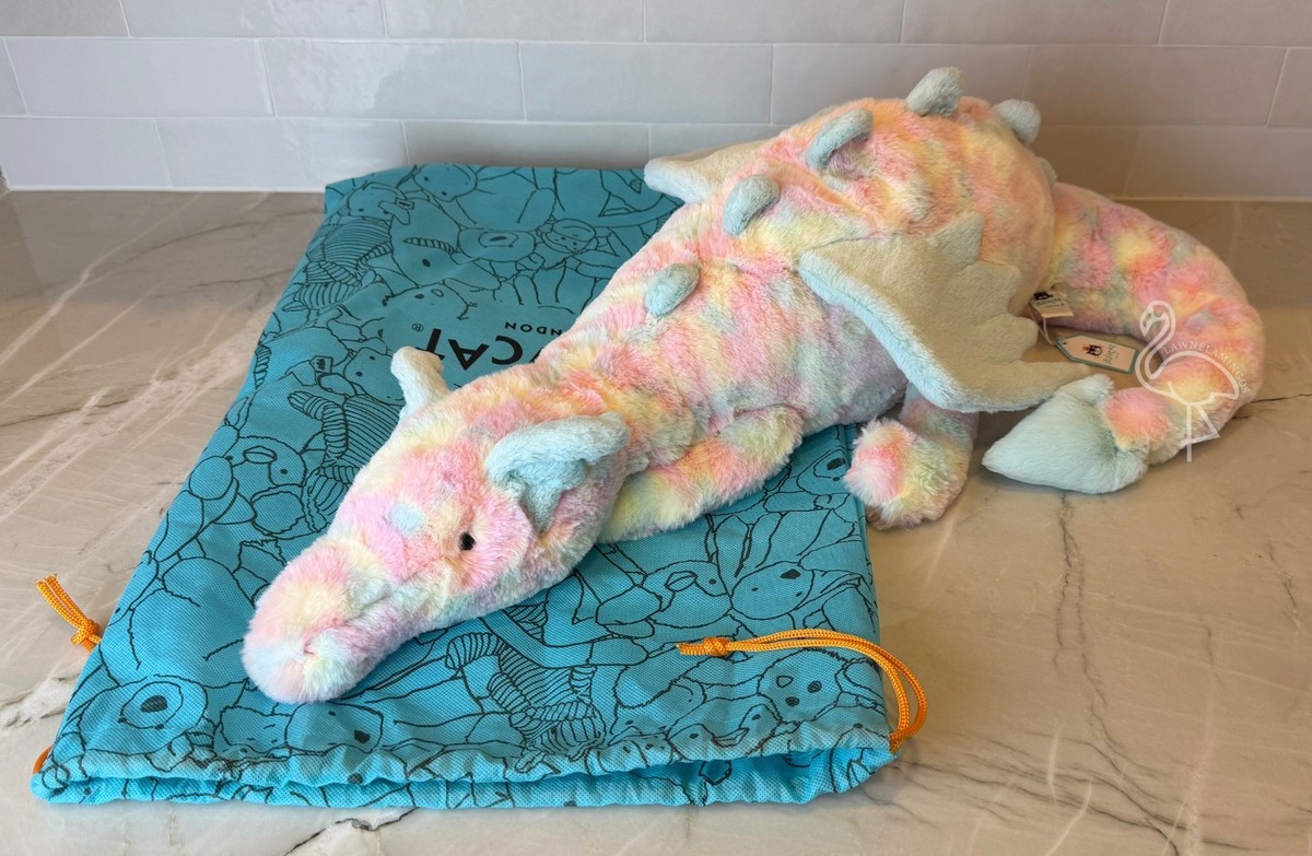 Jellycat Lazulia Dragon HUGE - NWT New with Tags - Rainbow