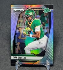 Evan Stewart Silver Rated Prospect Rookie 2025 Prizm Draft Picks Card 100 Oregon. rookie card picture