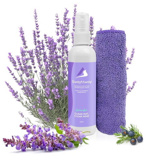 SwaytAway Travel Yoga Mat Cleaner Spray & Towel Kit, 4oz – Non Slip, No Rinse...