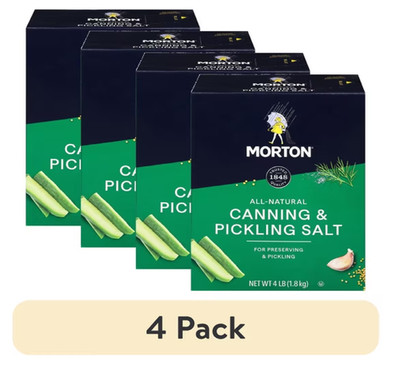 4 pack,Morton Canning , Pickling Salt, 4 lb.