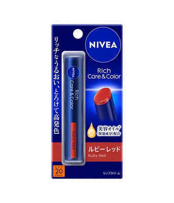 NIVEA Rich Care&Color Lip Stick Ruby Red 2g Kao SPF20 PA++ Made in Japan