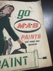 MAB Paints M.A.B. 1960s Vintage "Wet Paint" Old Cardboard Sign "Fresh Paint" Adv — photo 4