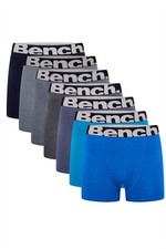 Bench Mens 7 Pack Cotton Boxer Briefs Assorted Colours Underwear Multipack