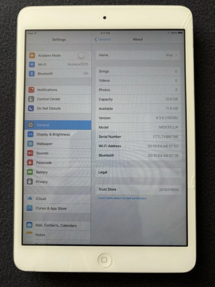 Apple IPad Mini Model MD531LL/A 1st Generation ** SILVER** - Image 4 of 4
