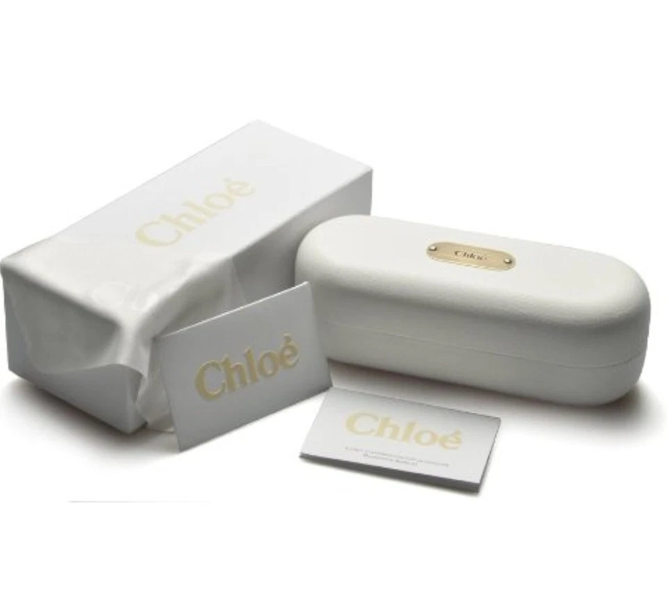CHLOÉ Ladies CHLOE Sunglasses Case White Leather Hard Case Women's Womens Women Italy