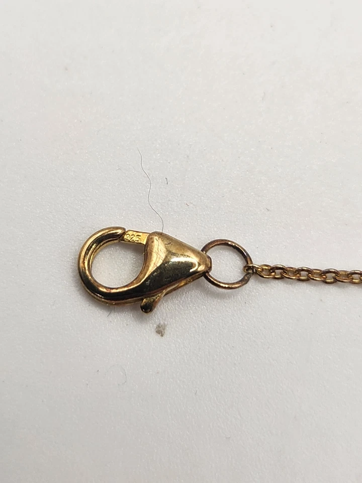 Brazalete trébol de malaquita/circonita cúbica genuina plata de ley 925 oro vermeil 7" delicado Foto 4 de 4