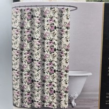 Envogue Floral 100 Cotton Fabric Shower Curtain 72" x 72" Printed Flowers New