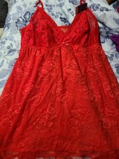 Plus Size 22/24 Cacique Lingerie Red Lace