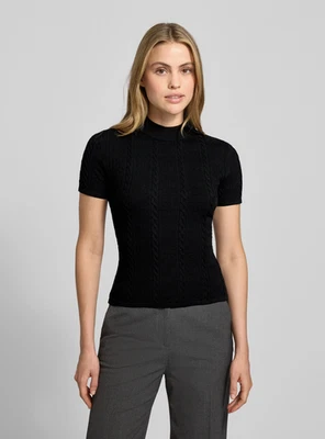 Zara - Black Pullover Pearl Buttons Jumper Sweater Top Size L NEW - Y2K Tiktok - Bild 1 von 4