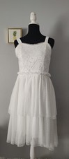 Dress Speechless girls Lace And Organza High Low Size 16.5 White New Out Tags